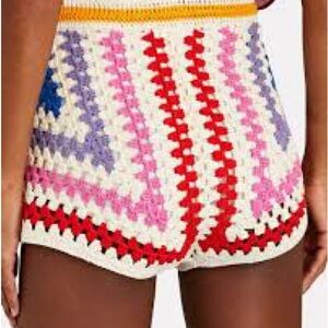 Farm Rio Rainbow Crochet Shorts (S)